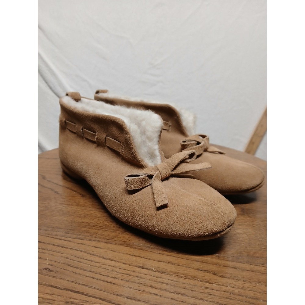 Vintage Daniel‎ Green Shawnee fur suede slippers size 4 mint condition